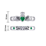 Celtic Claddagh Love Silver Commitment Band Ring TRI1942 - Jewelry