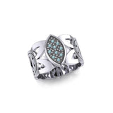 Borre Silver Ring with Gemstones TRI1948 - Jewelry