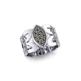 Borre Silver Ring with Gemstones TRI1948 - Jewelry