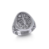 Tree of Life Silver Signet Men Ring TRI1967