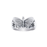 The butterfly in splendor and grace ~ Sterling Silver Jewelry Ring TRI196 - Jewelry