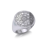 Seven Archangels Seals Silver Signet Men Ring TRI1990 - Jewelry