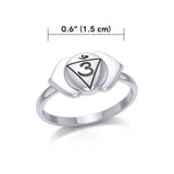 Ajna Third Eye Chakra Sterling Silver Ring TRI2041 - Jewelry