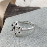 Star of David Silver Ring TRI2057 - Jewelry