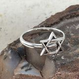 Star of David Silver Ring TRI2057 - Jewelry