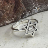 Star of David Silver Ring TRI2057 - Jewelry