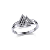 Sterling Silver Viking Valknut Ring Jewelry TRI2152 - Jewelry