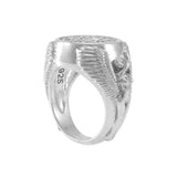 Angel Talisman Occult Small Sterling Silver Ring TRI2155 - Jewelry