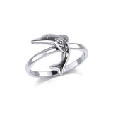 Celtic Joyful Dolphin Sterling Silver Ring TRI2164 - Jewelry