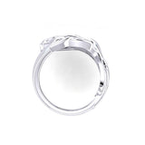 Goddess Brigid Silver Ring with Gem TRI2187 - Jewelry
