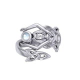 Goddess Brigid Silver Ring with Gem TRI2187 - Jewelry