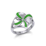 Spring of luck and happiness Silver Shamrock Ring TRI2258