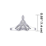 Celtic Motherhood Triquetra or Trinity Knot Silver Ring TRI2262 - Jewelry