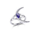 A Glimpse of the Crescent Moon's Beginning ~ Silver Jewelry Ring TRI2265 - Jewelry