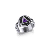 Recovery Band Ring with Gem and Enamel TRI2274 - Jewelry
