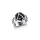 Recovery Band Ring with Gem and Enamel TRI2274 - Jewelry