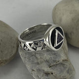 Recovery Band Ring with Gem and Enamel TRI2274 - Jewelry
