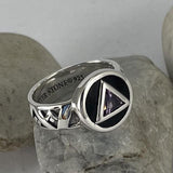 Recovery Band Ring with Gem and Enamel TRI2274 - Jewelry