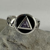 Recovery Band Ring with Gem and Enamel TRI2274 - Jewelry