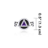Recovery Band Ring with Gem and Enamel TRI2274 - Jewelry