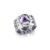 Recovery Viking Sterling Silver Ring with Gemstone TRI2275