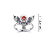 Mythical Phoenix Silver Ring with Enamel TRI2280