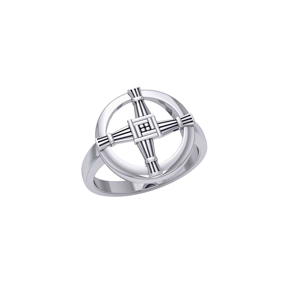 Saint Brigids Cross Silver Ring TRI2293