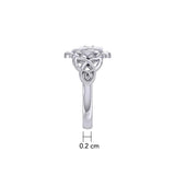 Anahata Heart Chakra with Celtic Designs Sterling Silver Ring TRI2340 - Jewelry