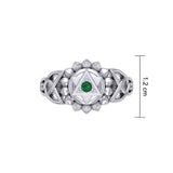 Anahata Heart Chakra with Celtic Designs Sterling Silver Ring TRI2340 - Jewelry