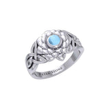 Sahasrara Crown Chakra with Celtic Designs Sterling Silver Ring TRI2352