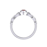 Celtic Knotwork Heart Ring With Heart Gemstone TRI2381 - Jewelry