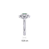 Celtic Double Heart And Infinity Ring With Gemstone TRI2388 - Jewelry