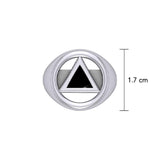 Recovery Silver Ring with Stone TRI2396 - Jewelry