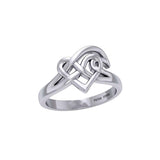 Celtic Wave Heart Silver Ring TRI2399 - Jewelry