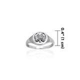 Celtic Shamrock Silver Ring TRI248 - Jewelry