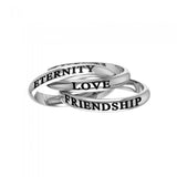 Friendship Love Eternity Silver Ring TRI253 - Jewelry