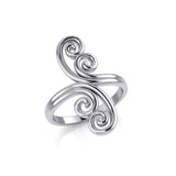 Modern Abstract Silver Ring TRI389 - Jewelry