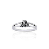 Celtic Trinity Triquetra Irish Shamrock Silver Ring TRI400 - Jewelry