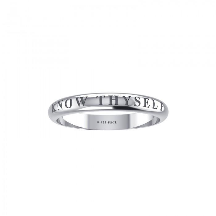 Know Thyself Silver Ring TRI410 - Jewelry