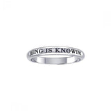 Being is Knowing Empower Words Silver Ring TRI412 - Jewelry