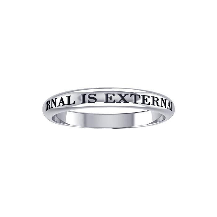 Internal is External Silver Ring TRI413 - Jewelry