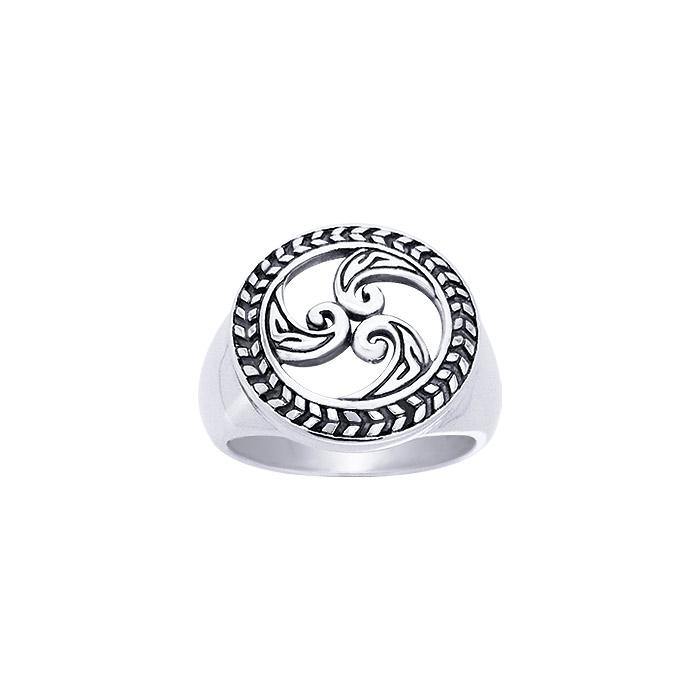 Celtic Maori Silver Ring TRI588 - Jewelry