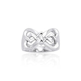 Danu Contemporary Silver Celtic Knotwork Ring TRI596 - Jewelry