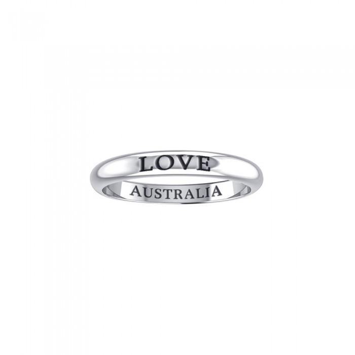 LOVE AUSTRALIA Sterling Silver Ring TRI608 - Jewelry