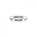 AMICUS FRIEND Sterling Silver Ring TRI611 - Jewelry