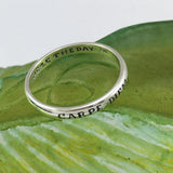 CARPE DIEM SEIZE THE DAY Sterling Silver Ring TRI618 - Jewelry