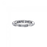 CARPE DIEM SEIZE THE DAY Sterling Silver Ring TRI618 - Jewelry