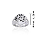 Double Spiral Sterling Silver Ring TRI672 - Jewelry