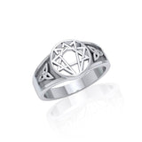 Enneagram Silver Ring TRI673 - Jewelry