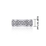A showcase of Celtic beauty ~ Sterling Silver Celtic Knotwork Spinner Ring TRI771 - Jewelry